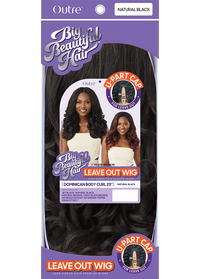 Thumbnail for Outre Big Beautiful Hair Human Blend Leave Out U Part Wig Dominican Body Curl 20