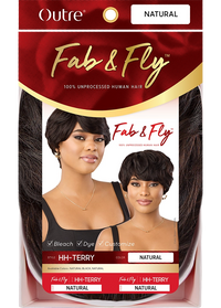 Thumbnail for Outre Fab&Fly™ Gray Glamour 100% Unprocessed Human Hair Wig HH Terry QHFTER - Elevate Styles