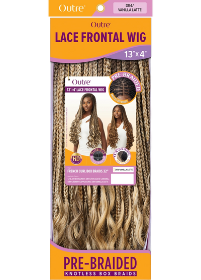 Outre 13"x 4" HD Pre-Braided Lace Front Wig French Curl Box Braids 32" - Elevate Styles

