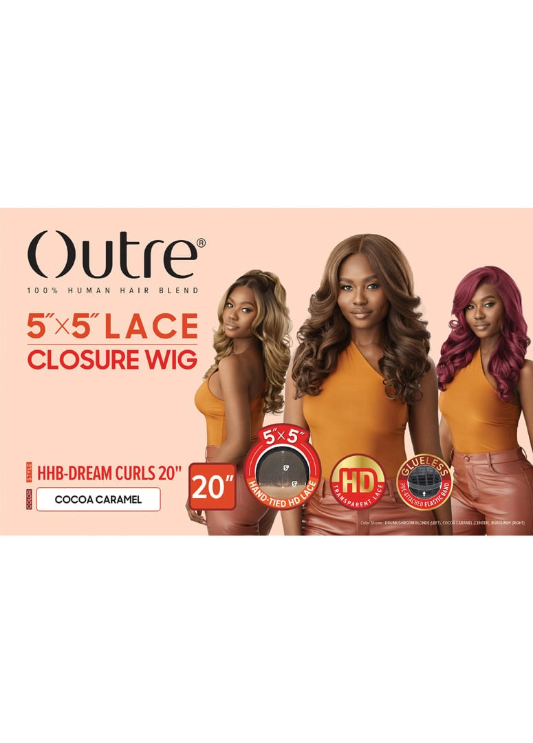 Outre 5"x 5" HD Lace Closure Lace Front Wig HHB-Dream Curls 20" - Elevate Styles