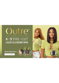 Thumbnail for Outre 6x5 Pre Cut Lace Closure Wig Resize Me Cap HHB Yaki Straight Bob 14