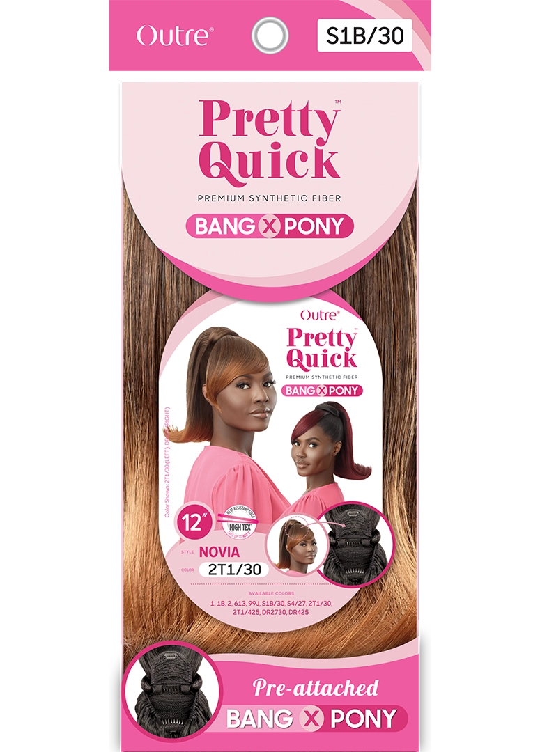 Outre Premium Synthetic Pretty Quick Bang X Pony - Novia - Elevate Styles