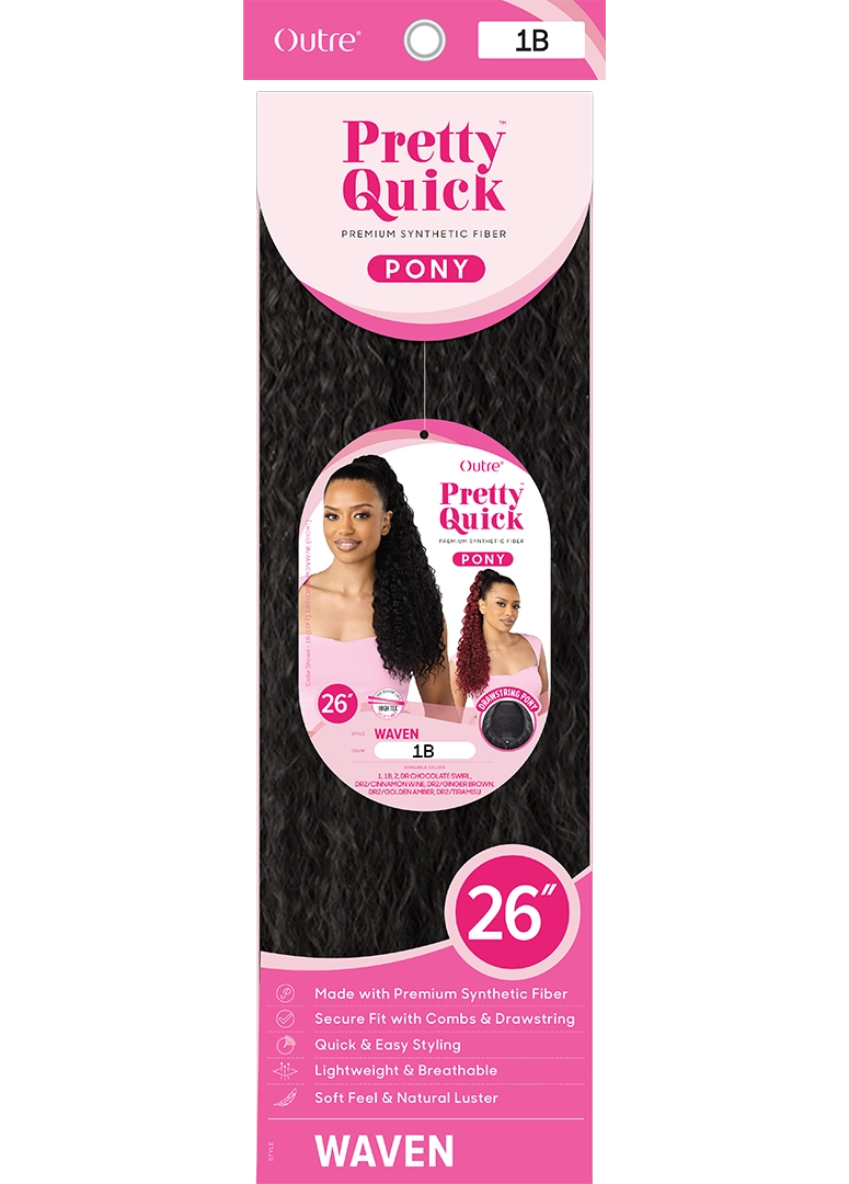 Outre Premium Synthetic Pretty Quick Ponytail Waven PQDPWAV