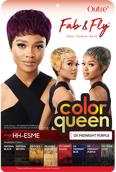 Outre Fab&Fly™ Human Hair Full Cap Wig Color Queen - Esme - Elevate Styles