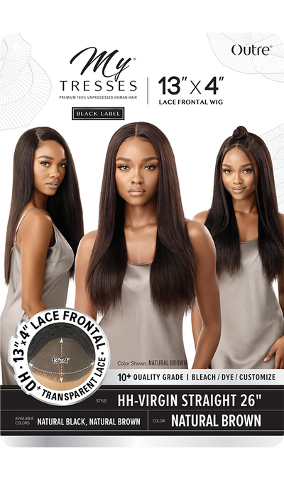 My Tresses Black Label HD 13x4 Lace Front Wig HH Virgin Straight 26" - Elevate Styles
