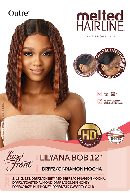 Outre Melted Hairline Collection-HD Swiss Lace Front Wig Lilyana Bob 12" - Elevate Styles