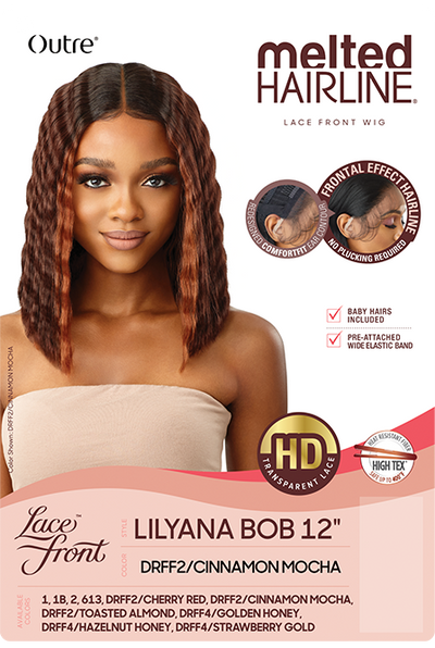 Outre Melted Hairline Collection-HD Swiss Lace Front Wig Lilyana Bob 12" - Elevate Styles
