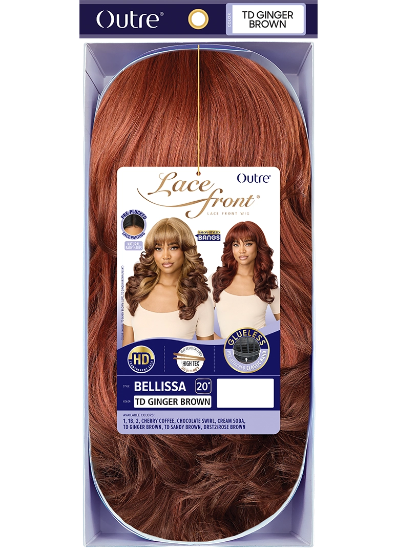 Outre Synthetic Glueless HD Transparent Lace Front Wig Bellissa QLBLS