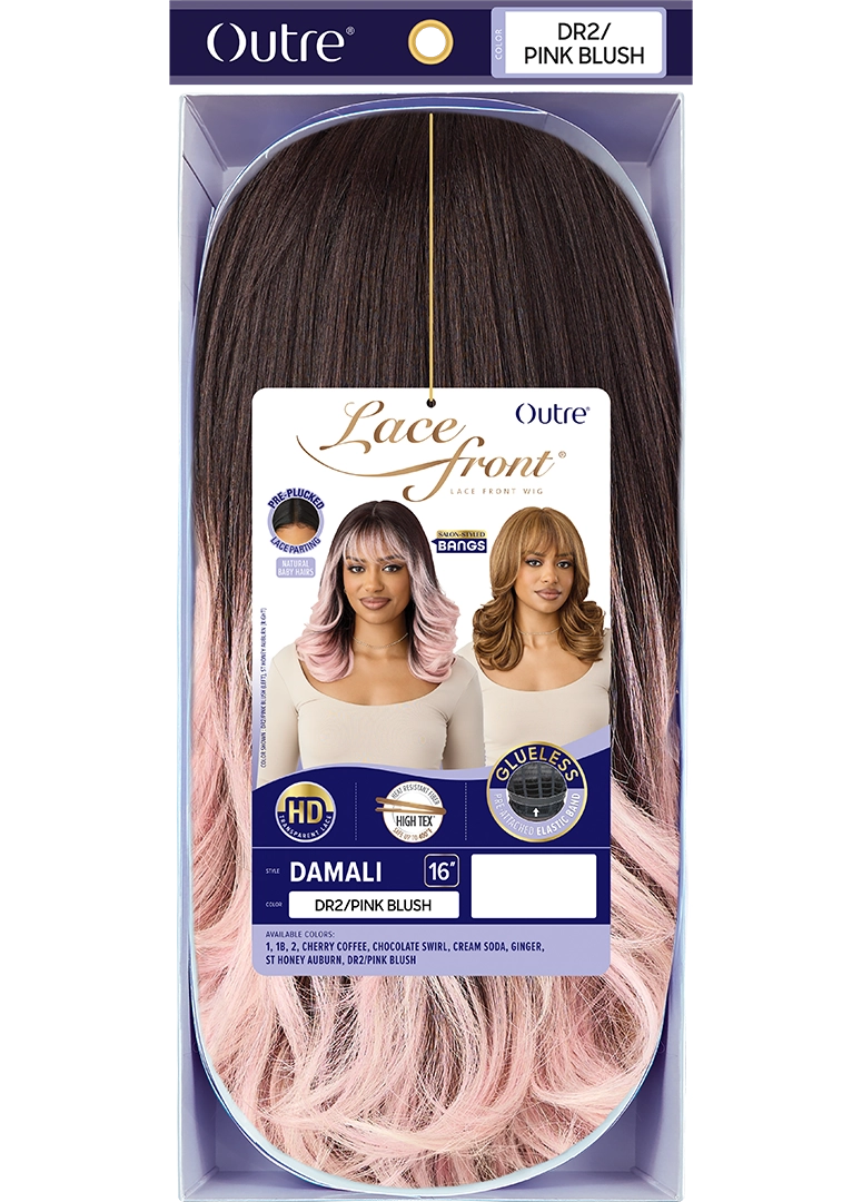 Outre Lace Front Wig – Damali (16") | Salon-Styled Glueless Wig with Bangs QLDAM