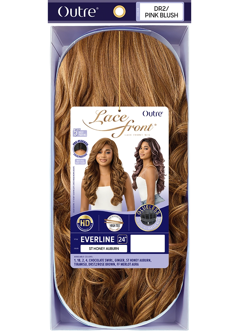 Outre Synthetic Glueless HD Transparent Lace Front Wig Everline QLEVE - Elevate Styles