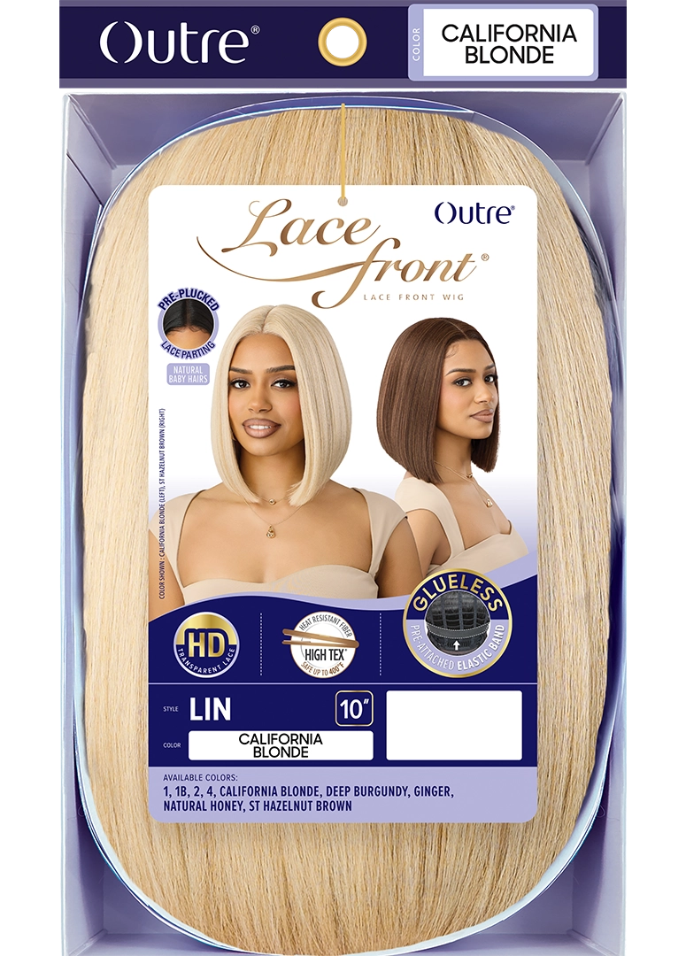 Outre Synthetic Glueless HD Transparent Lace Front Wig Lin QLLIN