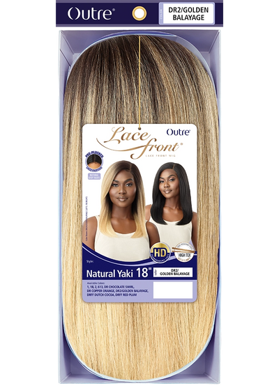 Outre HD Lace Front Wig Natural Yaki 18" - Elevate Styles
