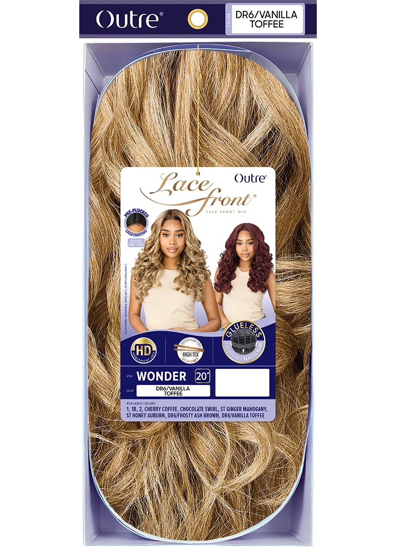 Outre Synthetic Glueless HD Transparent Lace Front Wig Wonder QLWON