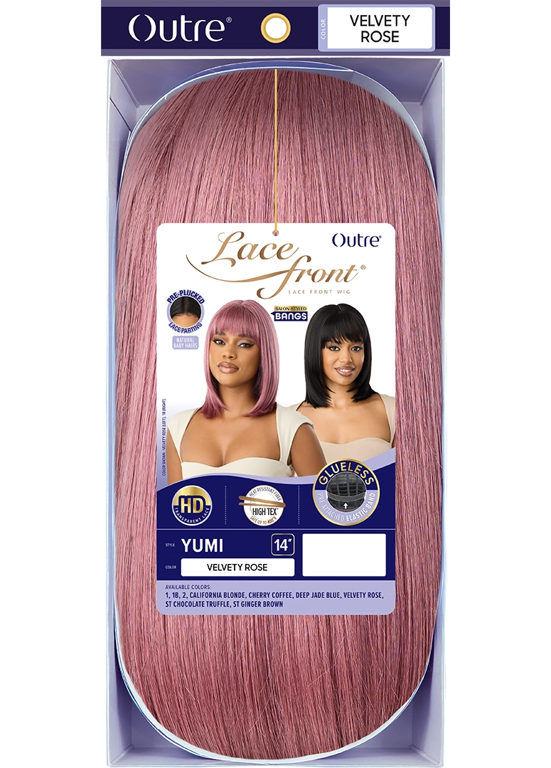 Outre Synthetic Glueless HD Transparent Lace Front Wig Yumi QLYUM