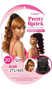 Thumbnail for Outre Premium Synthetic Pretty Quick Bang & Pony Alaid 20