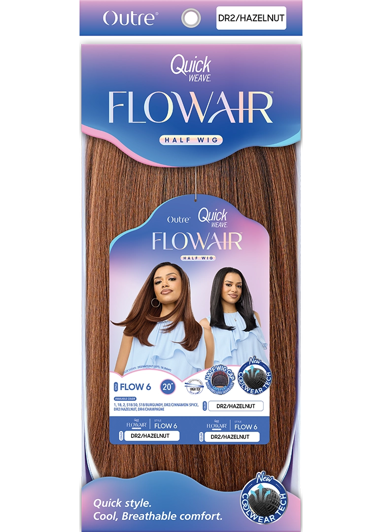 Outre Quick Weave FlowAir Half Wig Flow 6 QSFFLO6