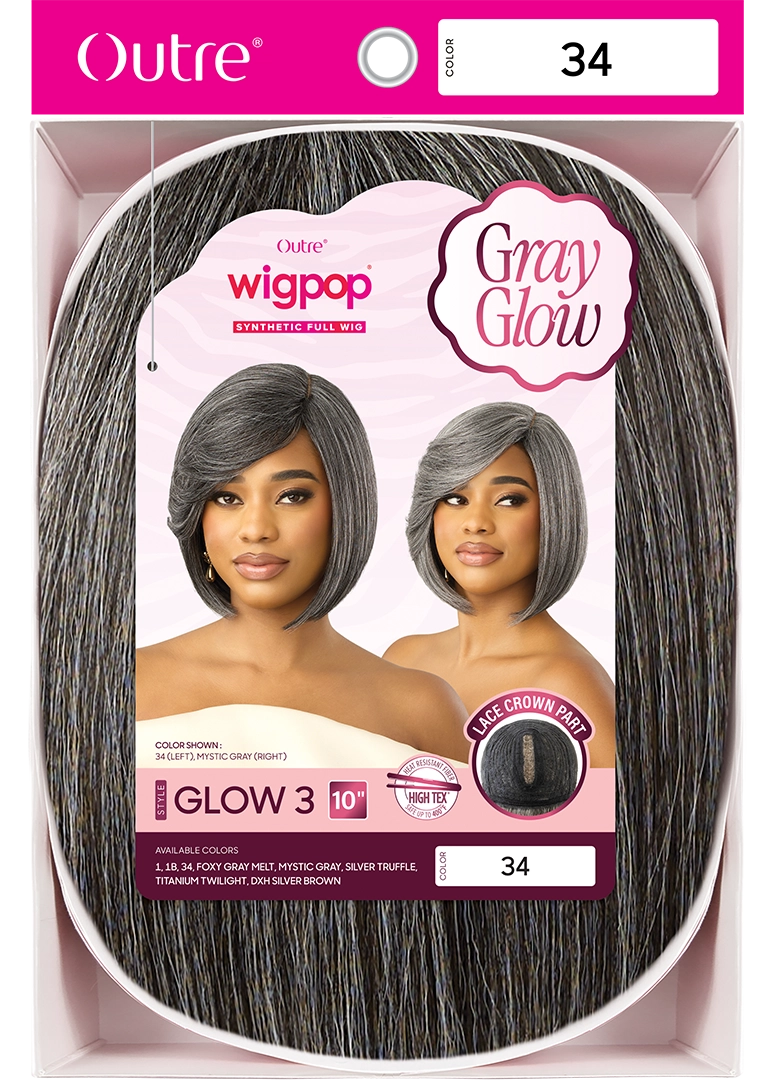 Outre Wigpop Gray Glow Synthetic Full Wig Glow 3 QPOPGLO3 - Elevate Styles