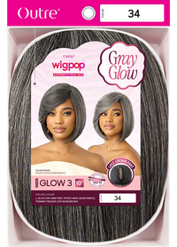 Thumbnail for Outre Wigpop Gray Glow Synthetic Full Wig Glow 3 QPOPGLO3 - Elevate Styles