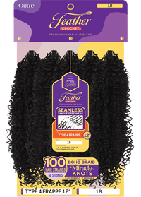 Thumbnail for Outre Premium Purple Pack Brazilian Bundle Feather Crochet Type 4 Frappe 12