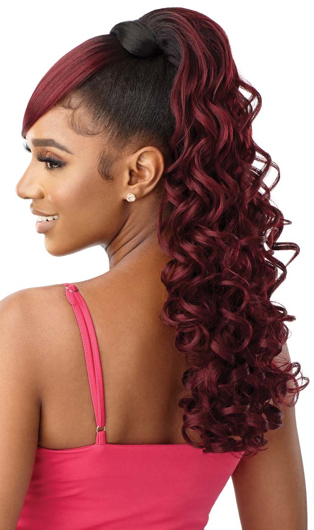 Outre Premium Synthetic Pretty Quick Bang & Pony Saraid 22" - Elevate Styles