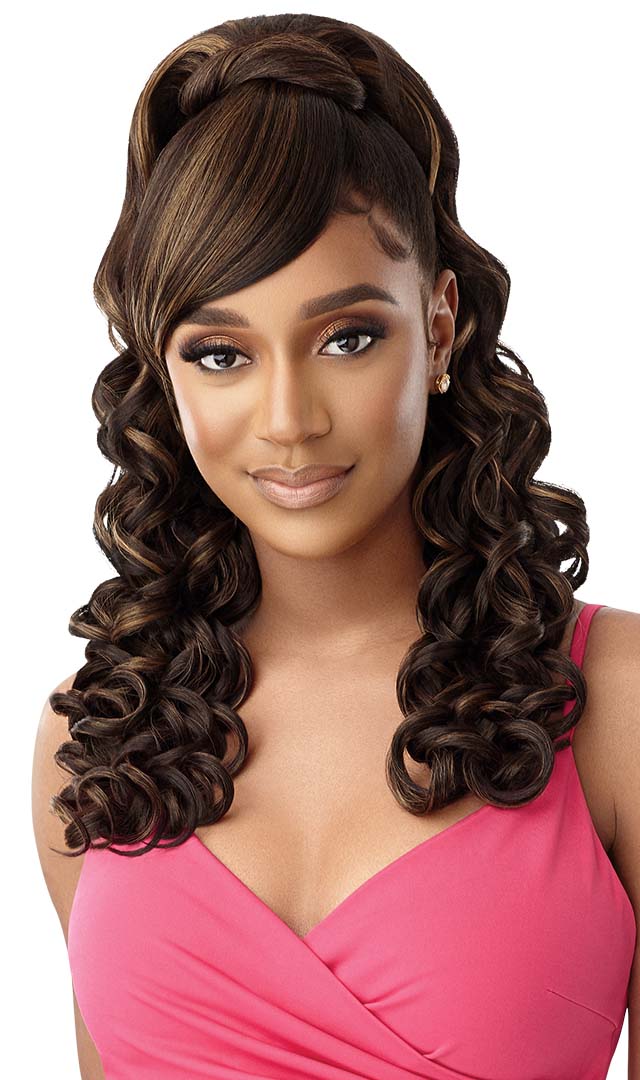 Outre Premium Synthetic Pretty Quick Bang & Pony Saraid 22" - Elevate Styles