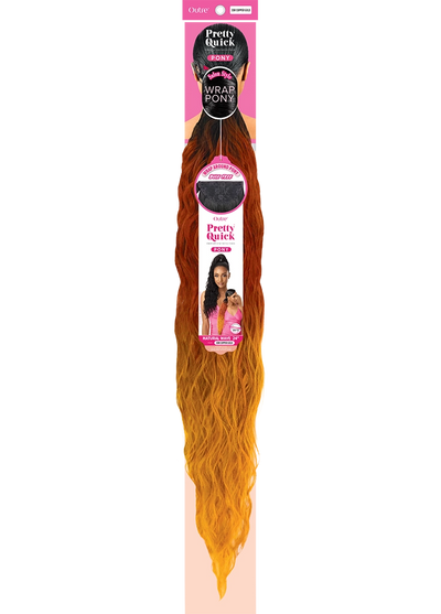 Outre Premium Synthetic Pretty Quick Wrap Around Ponytail Natural Wave 24" - Elevate Styles
