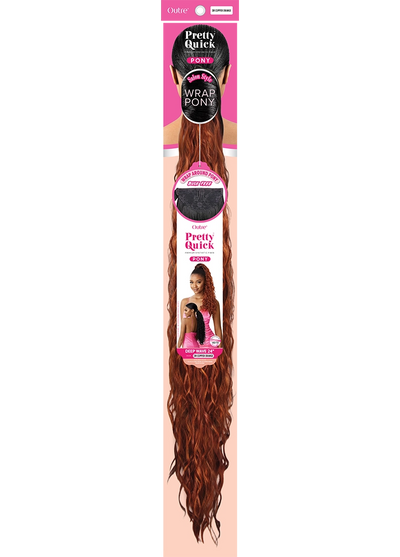 Outre Premium Synthetic Pretty Quick Wrap Around Ponytail Deep Wave 24" - Elevate Styles

