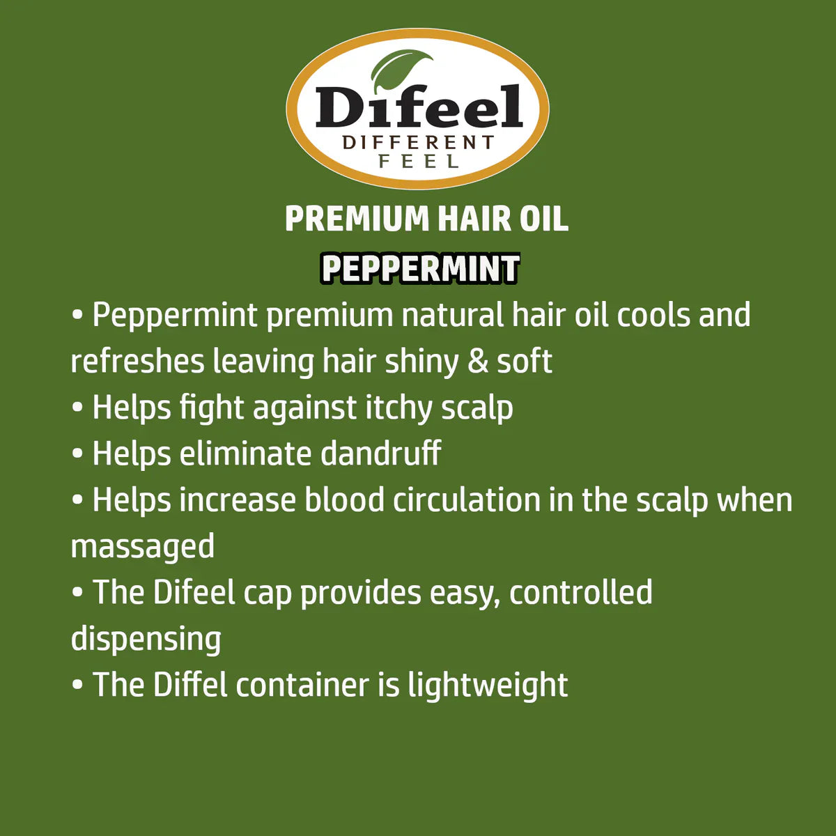 Difeel Peppermint Premium Hair Oil 2.5z - Elevate Styles