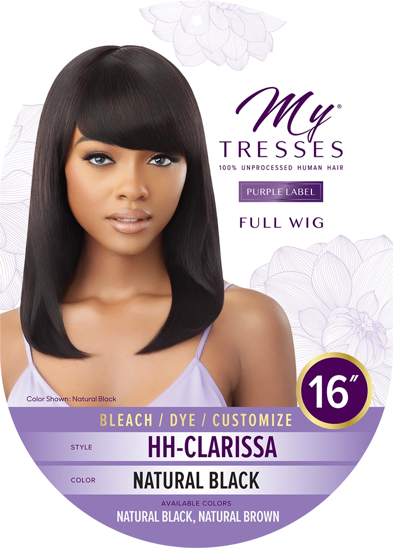 Outre My Tresses Purple Label 100% Unprocessed Human Hair Full Cap Wig Clarissa - Elevate Styles