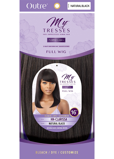 Outre My Tresses Purple Label 100% Unprocessed Human Hair Full Cap Wig Clarissa - Elevate Styles

