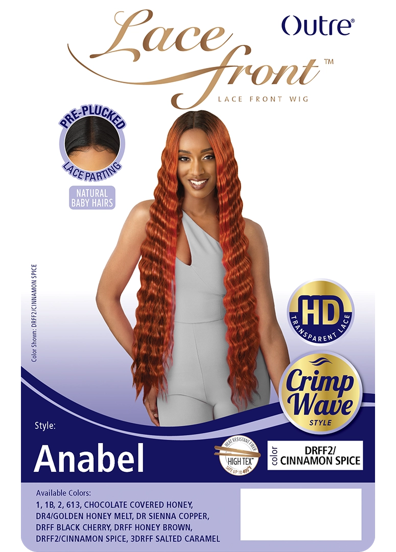 Outre Synthetic Crimp Wave HD Transparent Lace Front Wig Anabel - Elevate Styles