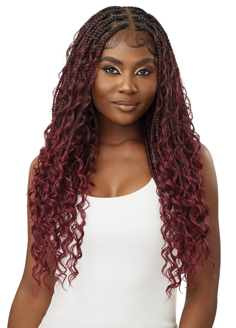 Outre Whole Lace HD Pre-Braided Lace Front Wig Boho Box Braids 28 - Elevate Styles