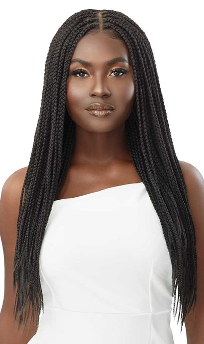 Outre 13"x 4" HD Pre-Braided Lace Front Wig Knotless Square Part Braids 26" - Elevate Styles