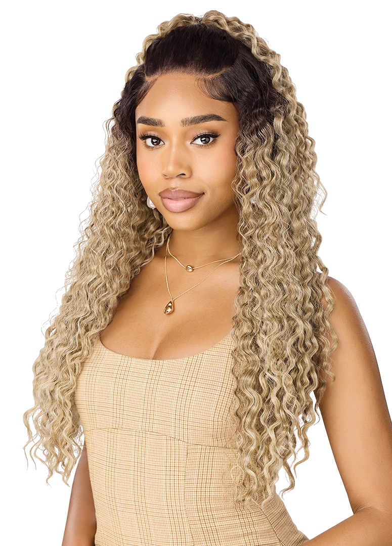 Outre Perfect Hairline NueBlend – 13x6 Lace Frontal HHB-Peruvian Curls 26" QLPHLNHPC26