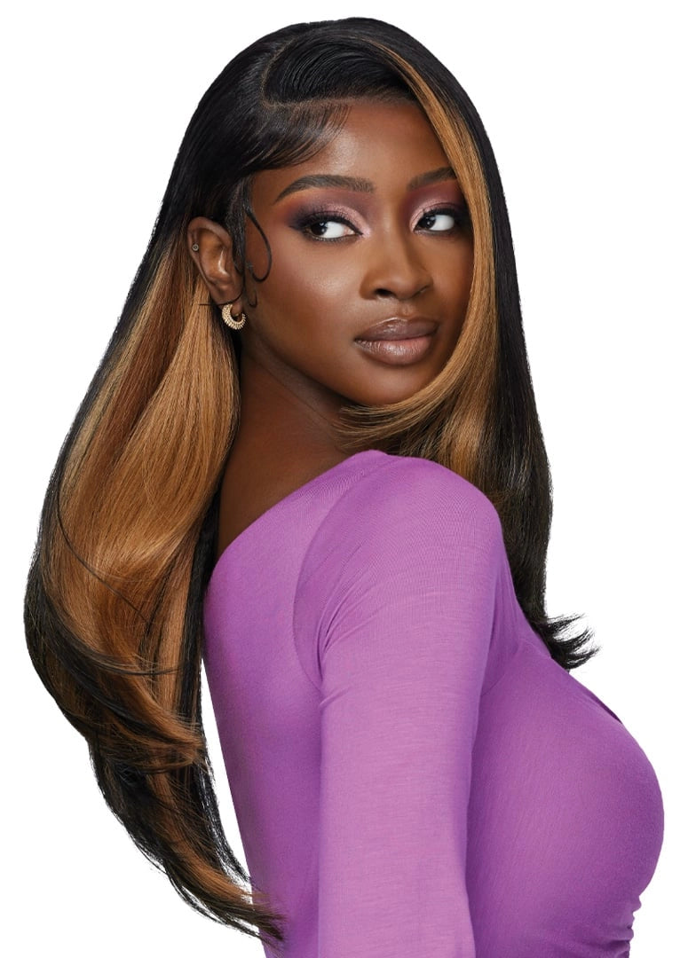 Outre Perfect Hairline Swoop Series Frontal Lace 13"x 4" HD Transparent Lace Front Wig Swoop 1 - Elevate Styles