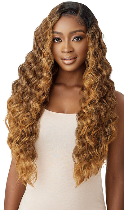 Outre Synthetic Sleek Lay Part HD Transparent Lace Front Wig Shalini 28" - Elevate Styles
