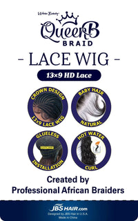 Thumbnail for Urban Beauty Queen Braid Full Lace Wig Beyonce 13x9 HD Lace QLW205_1B