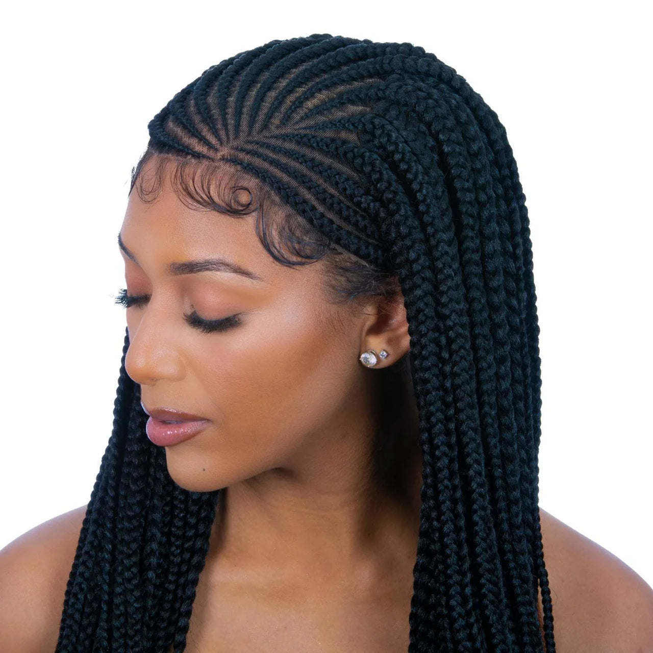 Urban Beauty Queen Braid Full Lace Wig Beyonce 13x9 HD Lace QLW205_1B