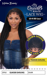 Thumbnail for Urban Beauty Queen Braid 13x9 HD Lace Braided Wig Darling QLW209_1B