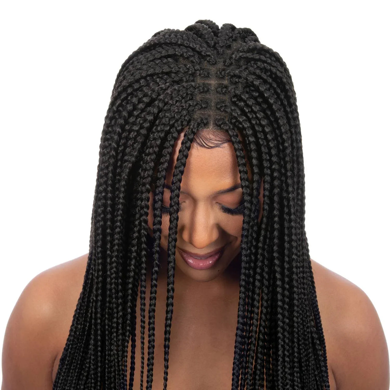 Urban Beauty Queen Braid Full Lace Wig Box Braid 26" QLW313_1B