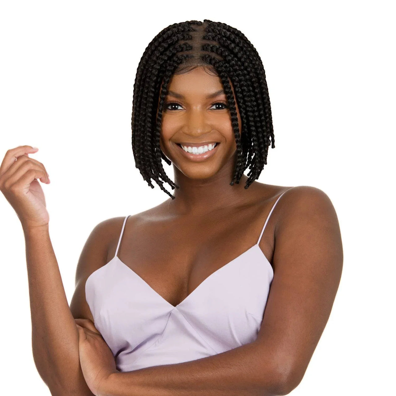 Urban Beauty Queen B HD Full Lace Box Braid Bob Wig 10" QLW317