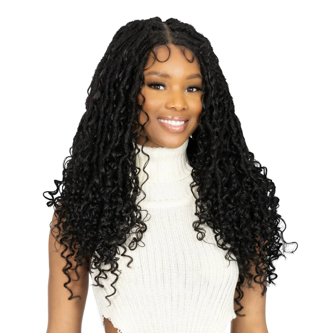 Queen B Braid Full Lace Wig QLW323 Boho Locs 26"_Color 1