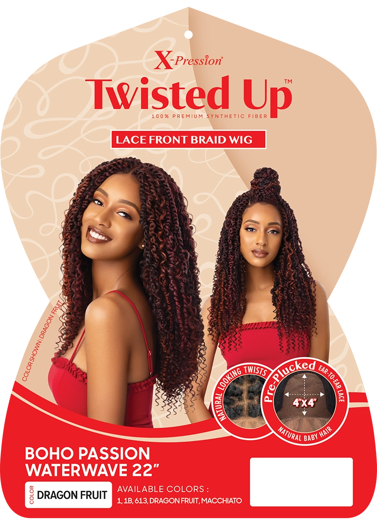Outre 4x4 Swiss Braid Lace Front Wig Boho Passion Waterwave 22" - Elevate Styles