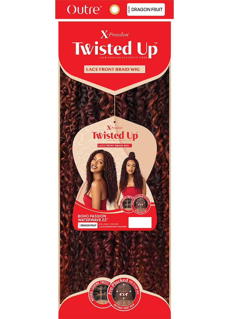 Outre 4x4 Swiss Braid Lace Front Wig Boho Passion Waterwave 22" - Elevate Styles