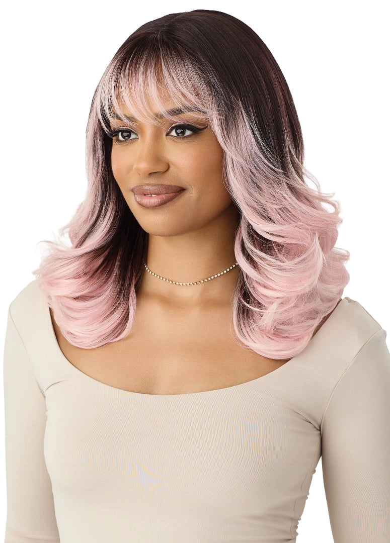Outre Lace Front Wig – Damali (16") | Salon-Styled Glueless Wig with Bangs QLDAM