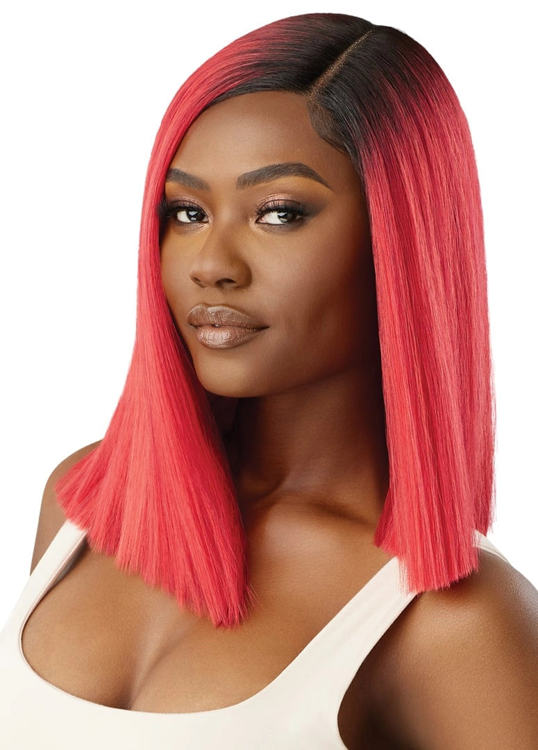 Outre Synthetic Glueless HD Transparent Lace Front Wig Fleur