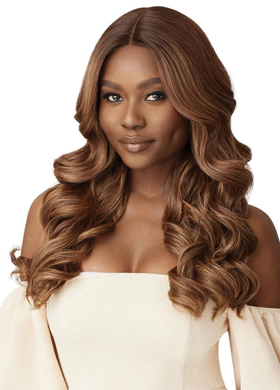 Outre Synthetic Glueless HD Transparent Lace Front Wig Haseena - Elevate Styles
