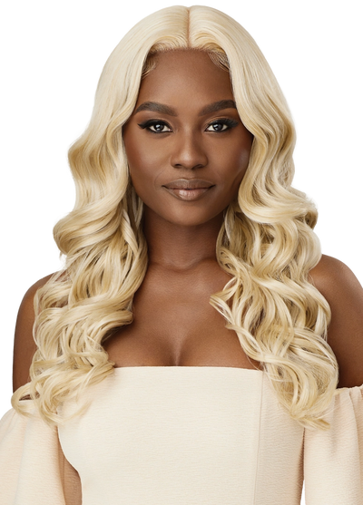 Outre Synthetic Glueless HD Transparent Lace Front Wig Haseena