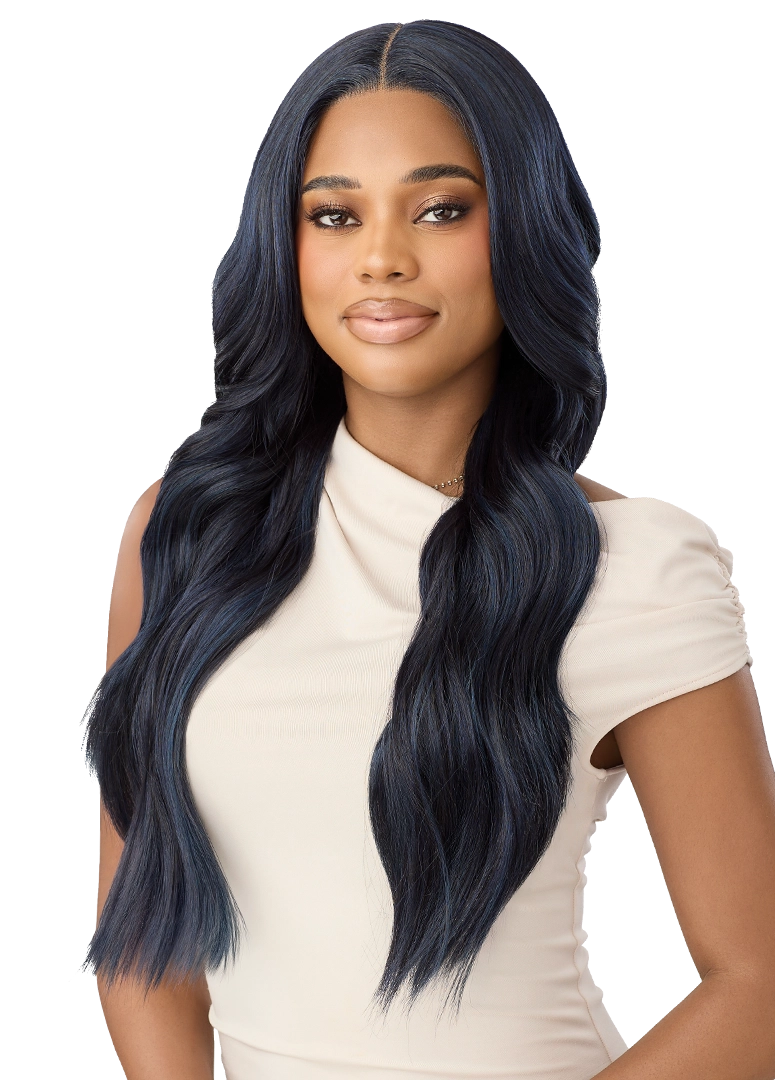 Outre Synthetic Glueless HD Transparent Lace Front Wig Kanali QLKAN