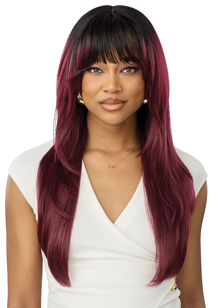 Outre Synthetic Glueless HD Transparent Lace Front Wig Laurella QLLAU